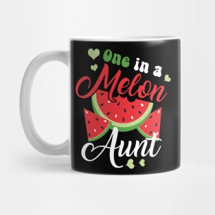 One in a Melon Aunt Birthday Party Matching Family Group Mug